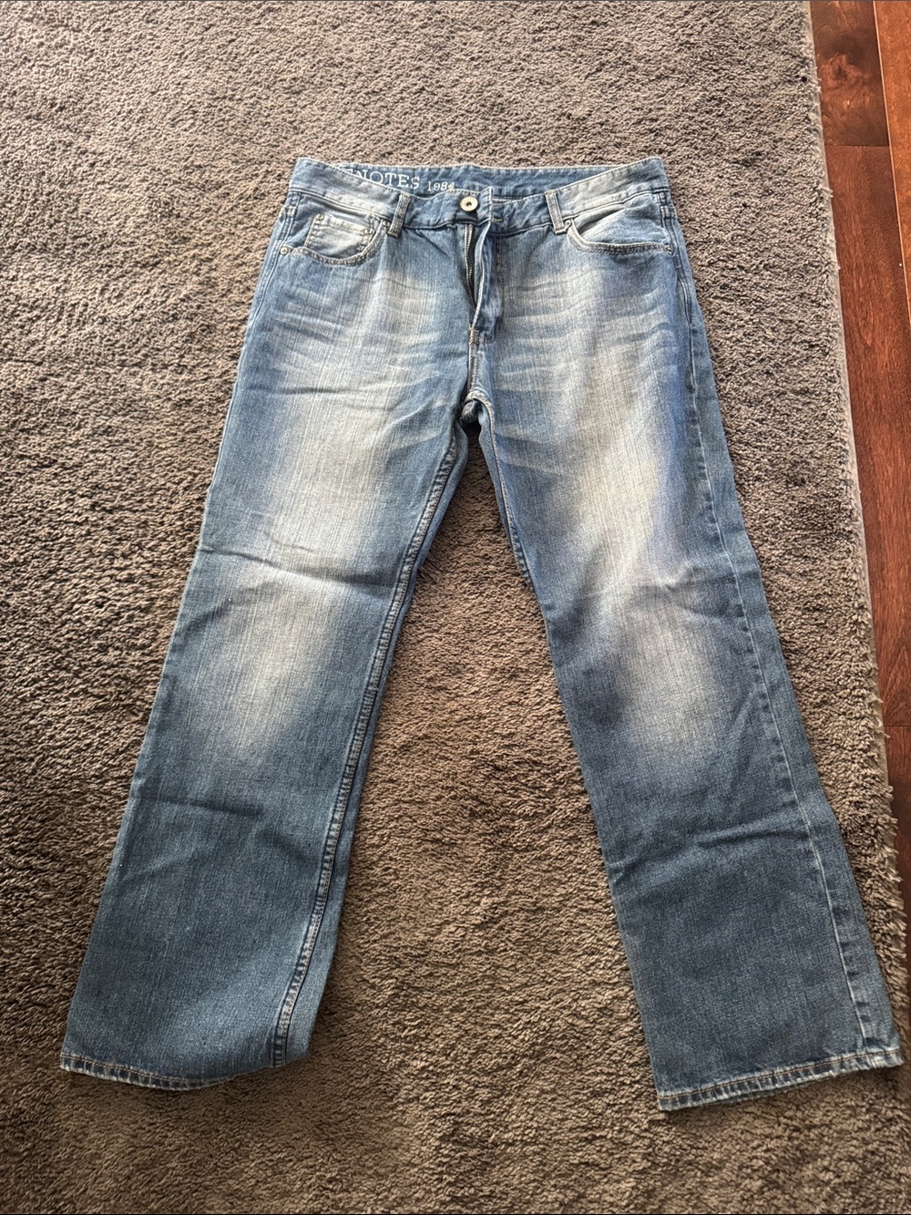 Bluenotes Men's Faded Blue Bootcut Jeans